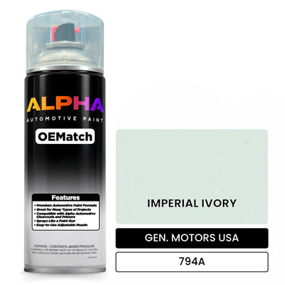 GEN. MOTORS USA IMPERIAL IVORY 794A | OEMatch Automotive Spraycan