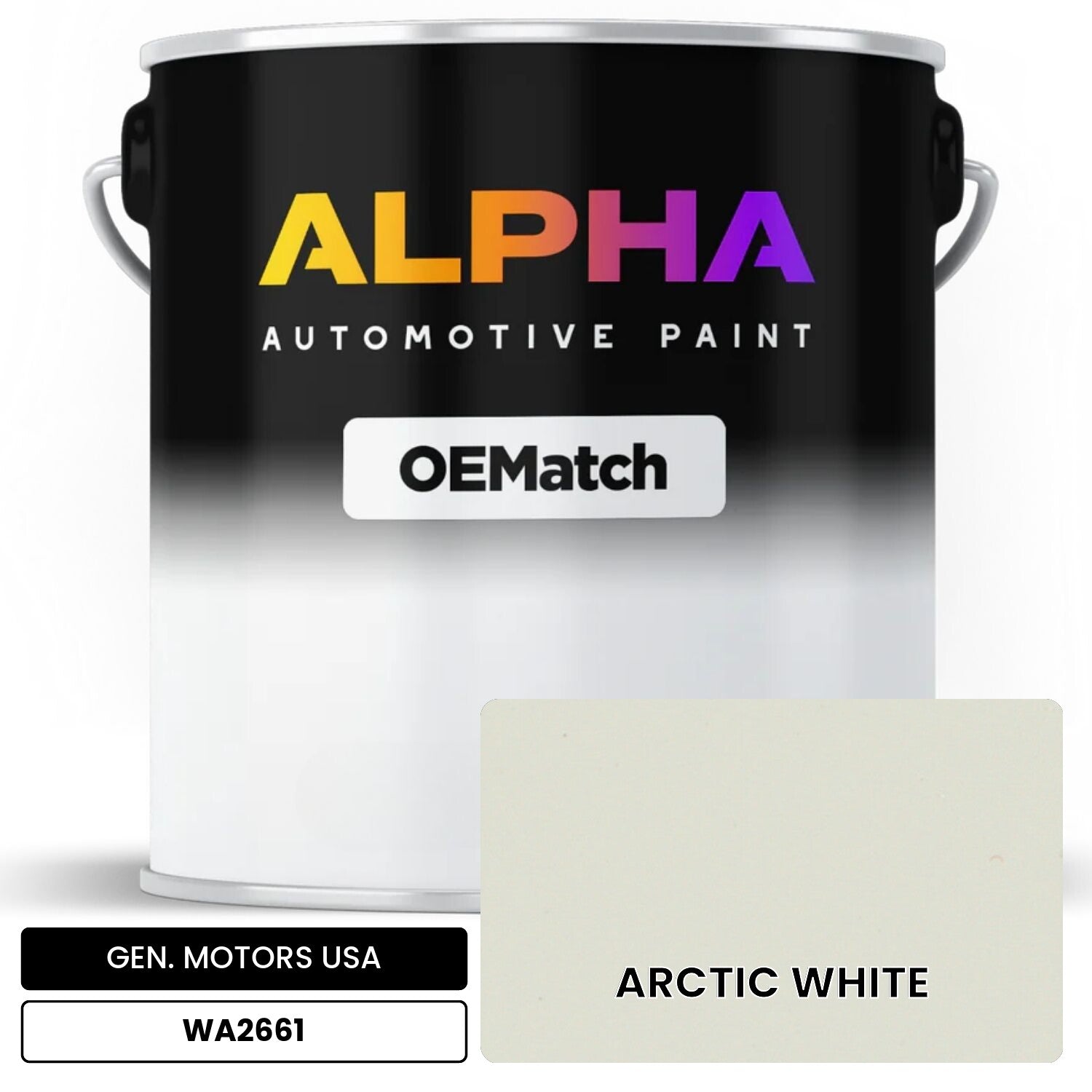 GEN. MOTORS USA ARCTIC WHITE WA2661 OEMatch Basecoat