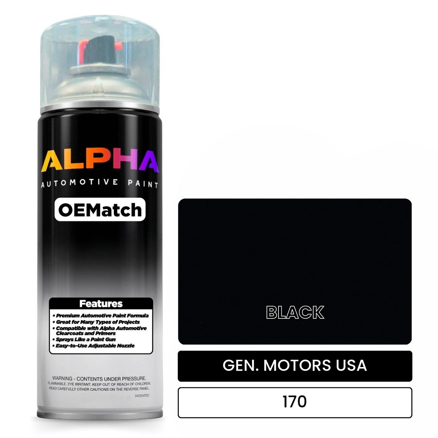 GEN. MOTORS USA BLACK 170 OEMatch Spraycan