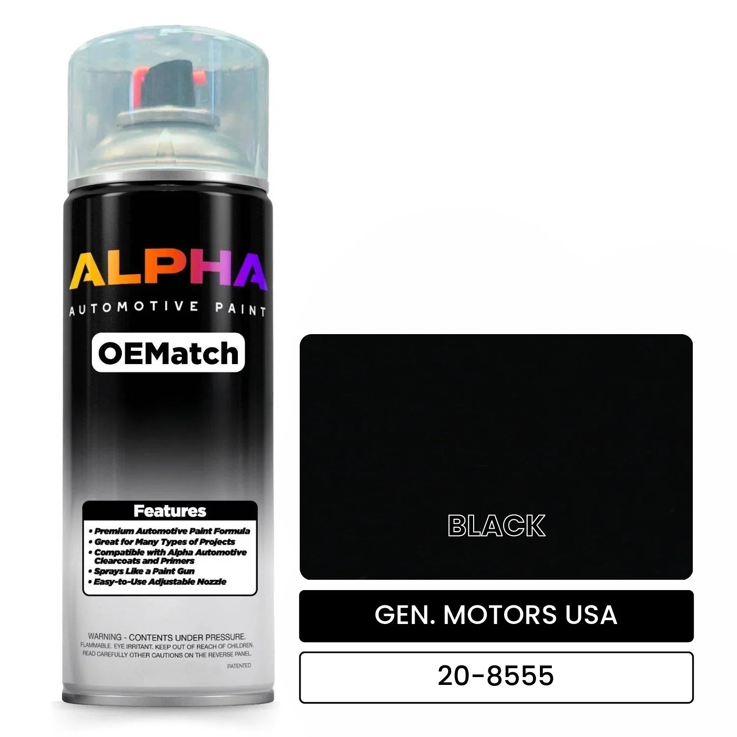 GEN. MOTORS USA BLACK 20-8555 OEMatch Spraycan