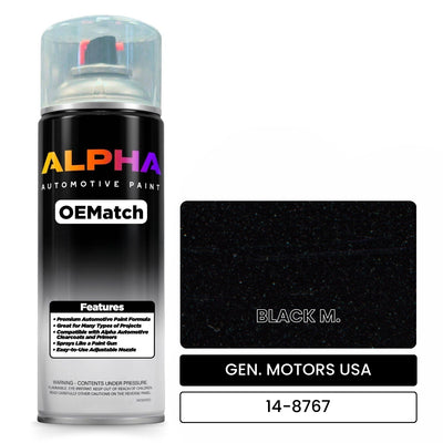 GEN. MOTORS USA BLACK M. 14-8767 | OEMatch Automotive Spraycan