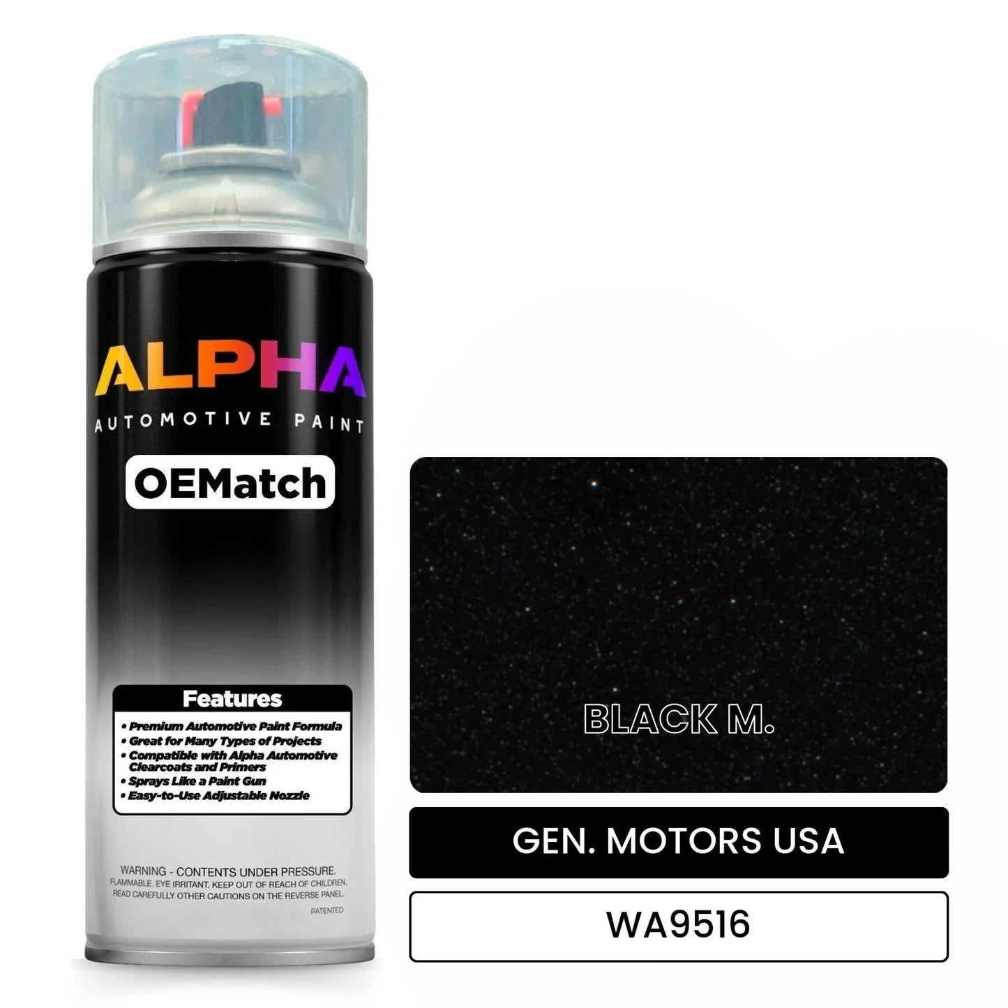 GEN. MOTORS USA BLACK M. WA9516 OEMatch Spraycan