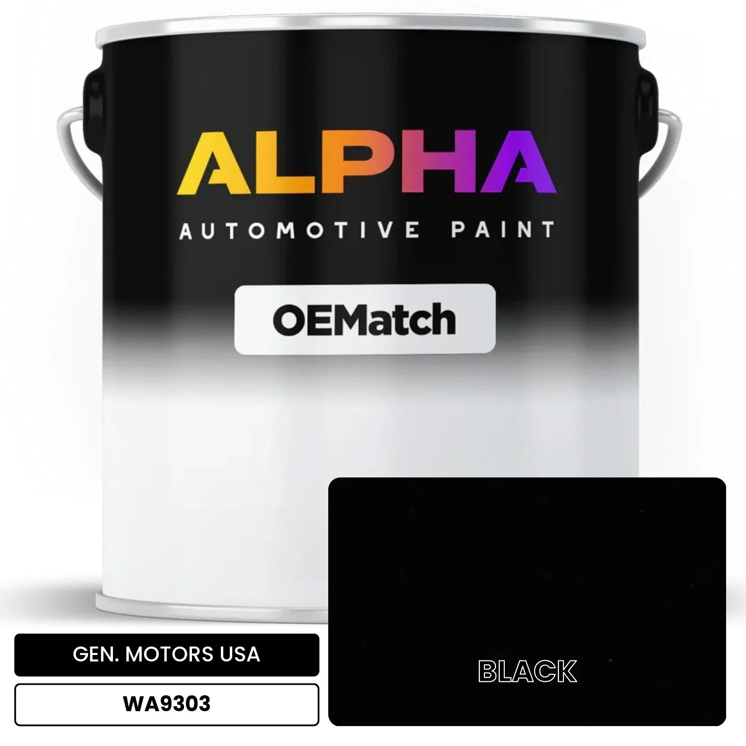 GEN. MOTORS USA BLACK WA9303 OEMatch Basecoat