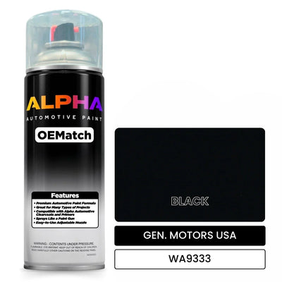 GEN. MOTORS USA BLACK WA9333 | OEMatch Automotive Spraycan