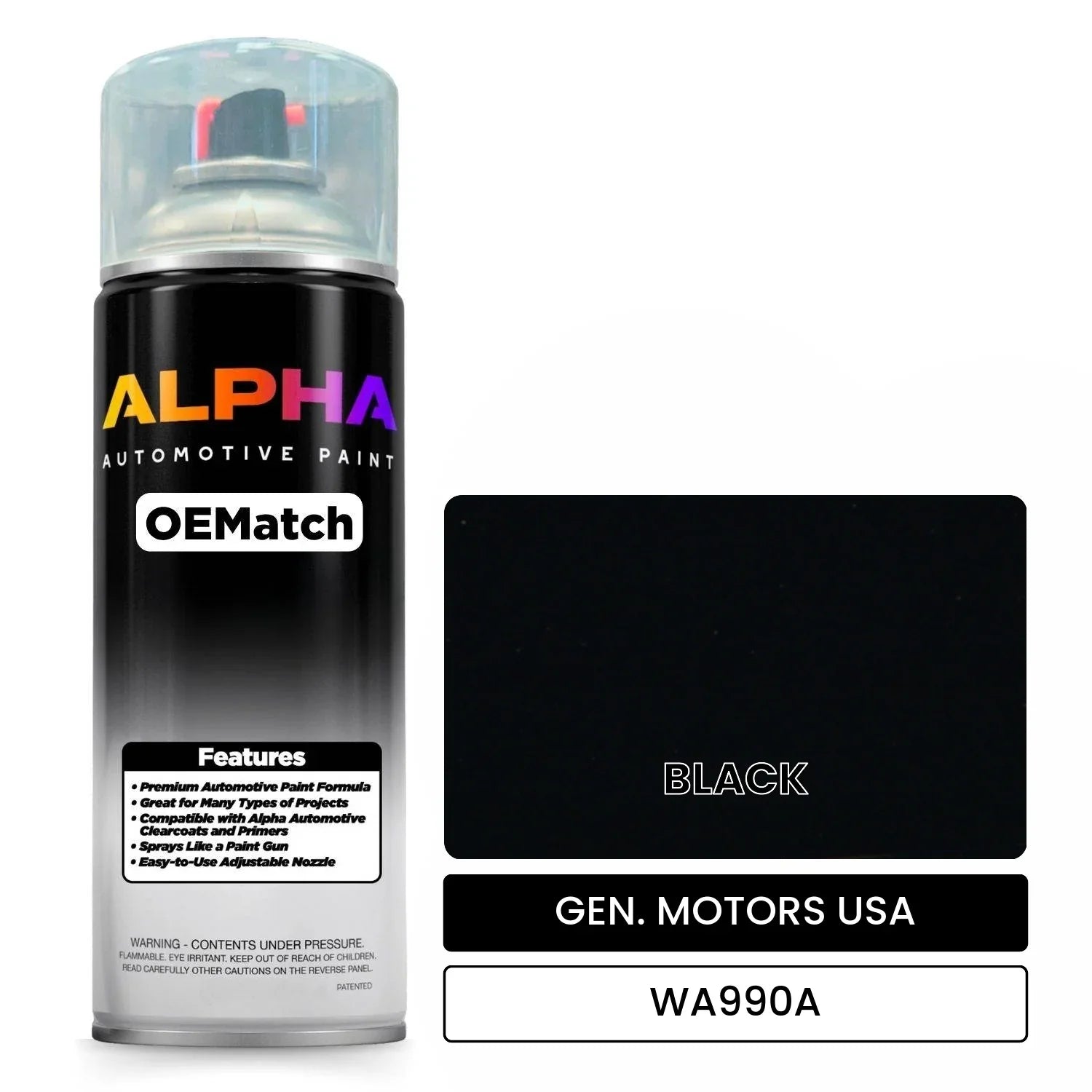 GEN. MOTORS USA BLACK WA990A OEMatch Spraycan