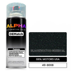 GEN. MOTORS USA BLACKWATCH GREEN M. 49-8008 | OEMatch Automotive Spraycan