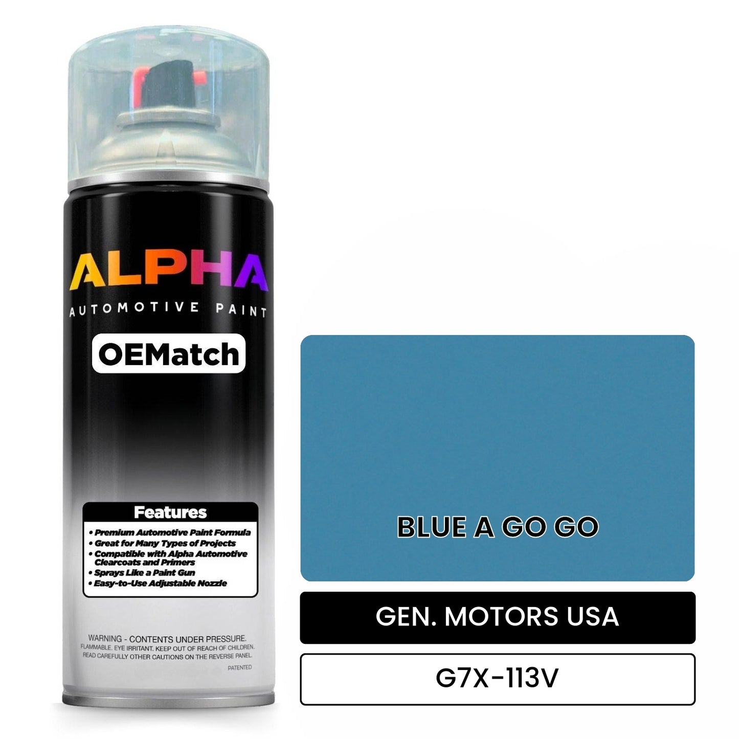 GEN. MOTORS USA BLUE A GO GO G7X-113V OEMatch Spraycan