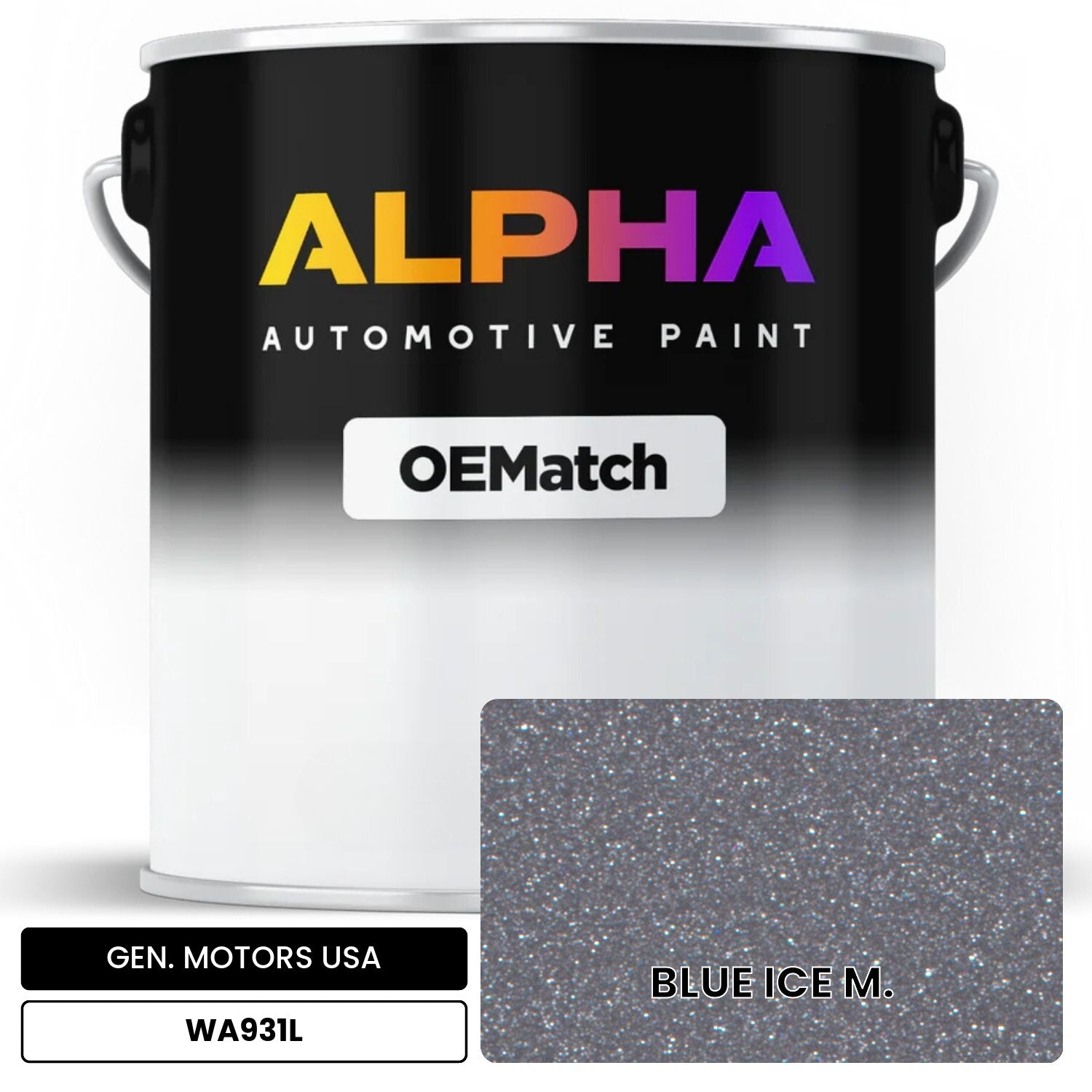 GEN. MOTORS USA BLUE ICE M. WA931L OEMatch Basecoat