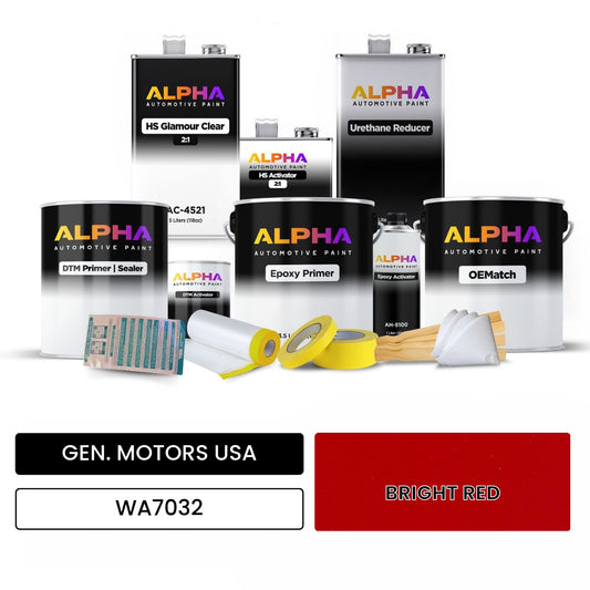 GEN. MOTORS USA BRIGHT RED WA7032 OEMatch Vehicle Paint Kit