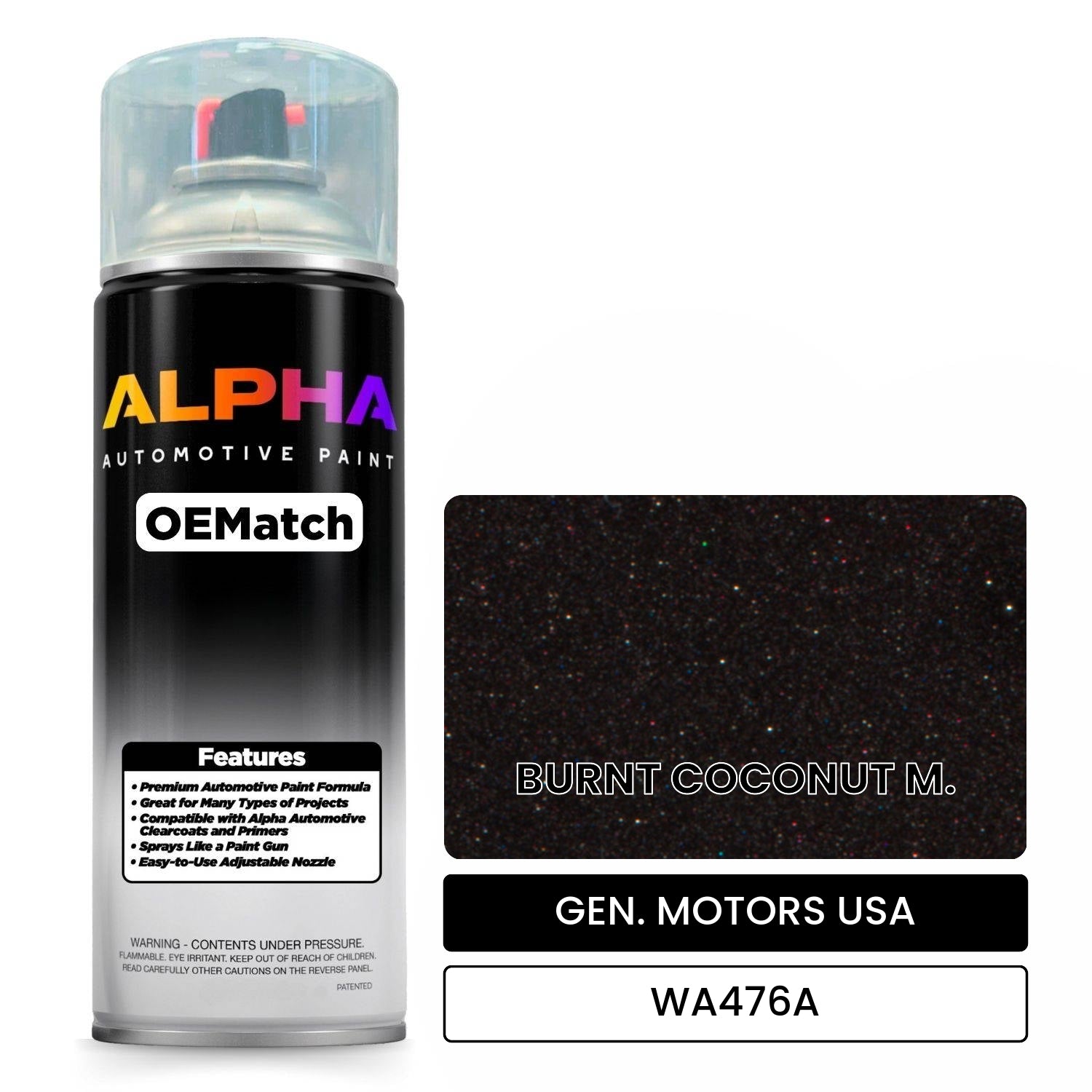 GEN. MOTORS USA BURNT COCONUT M. WA476A OEMatch Spraycan