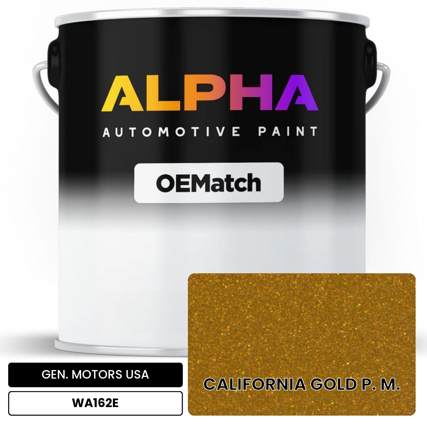 GEN. MOTORS USA CALIFORNIA GOLD P. M. WA162E OEMatch Basecoat