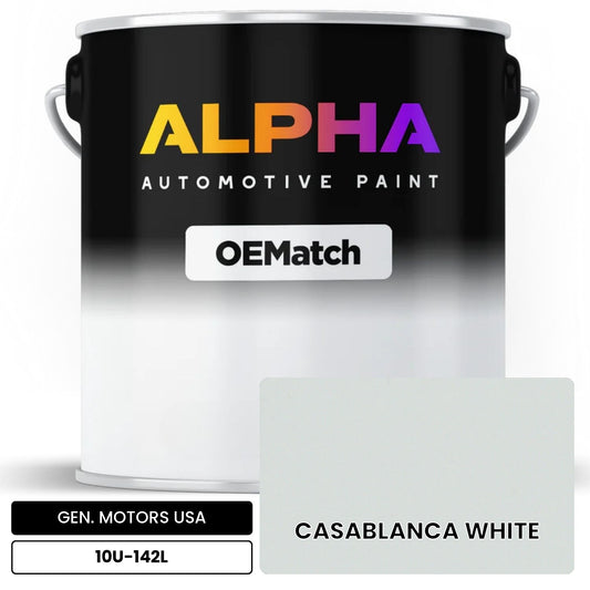 GEN. MOTORS USA CASABLANCA WHITE 10U-142L OEMatch Basecoat