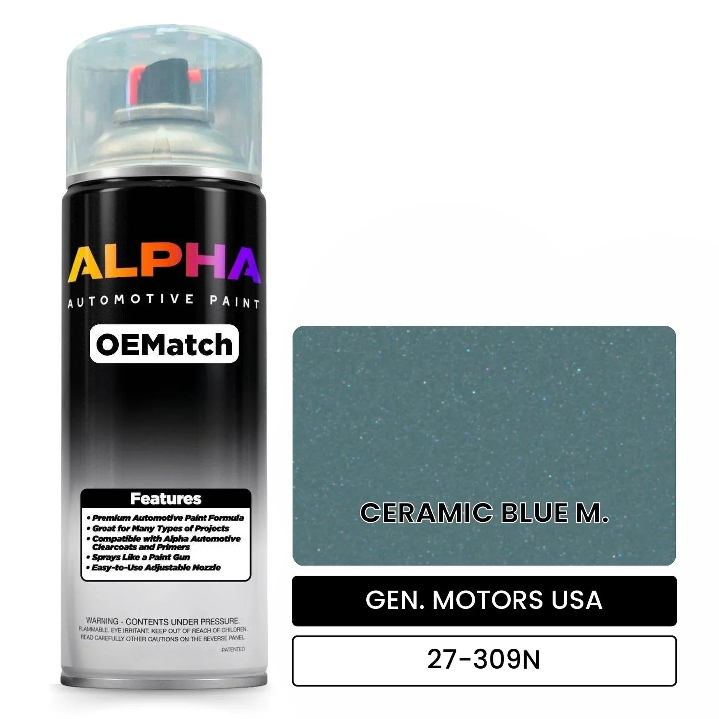GEN. MOTORS USA CERAMIC BLUE M. 27-309N OEMatch Spraycan