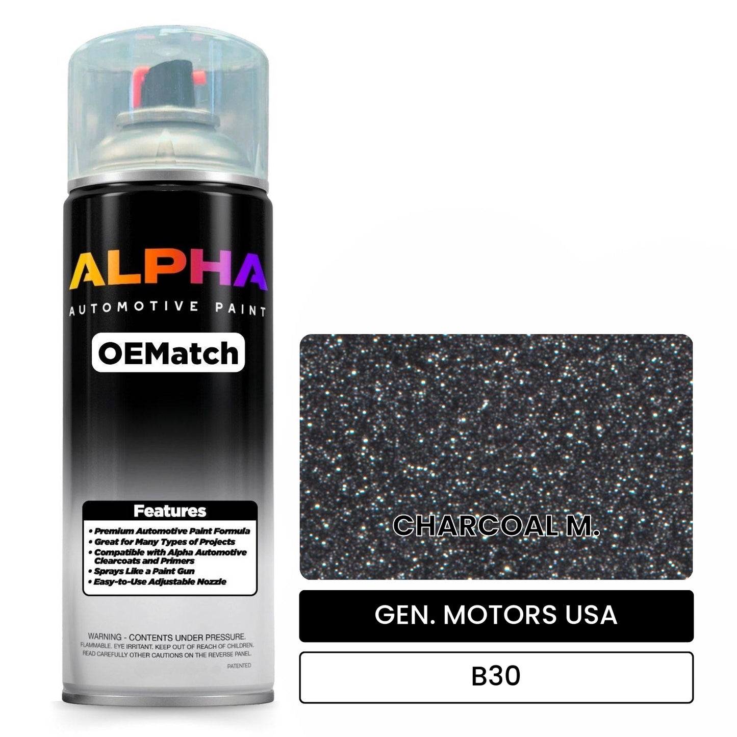 GEN. MOTORS USA CHARCOAL M. B30 OEMatch Spraycan