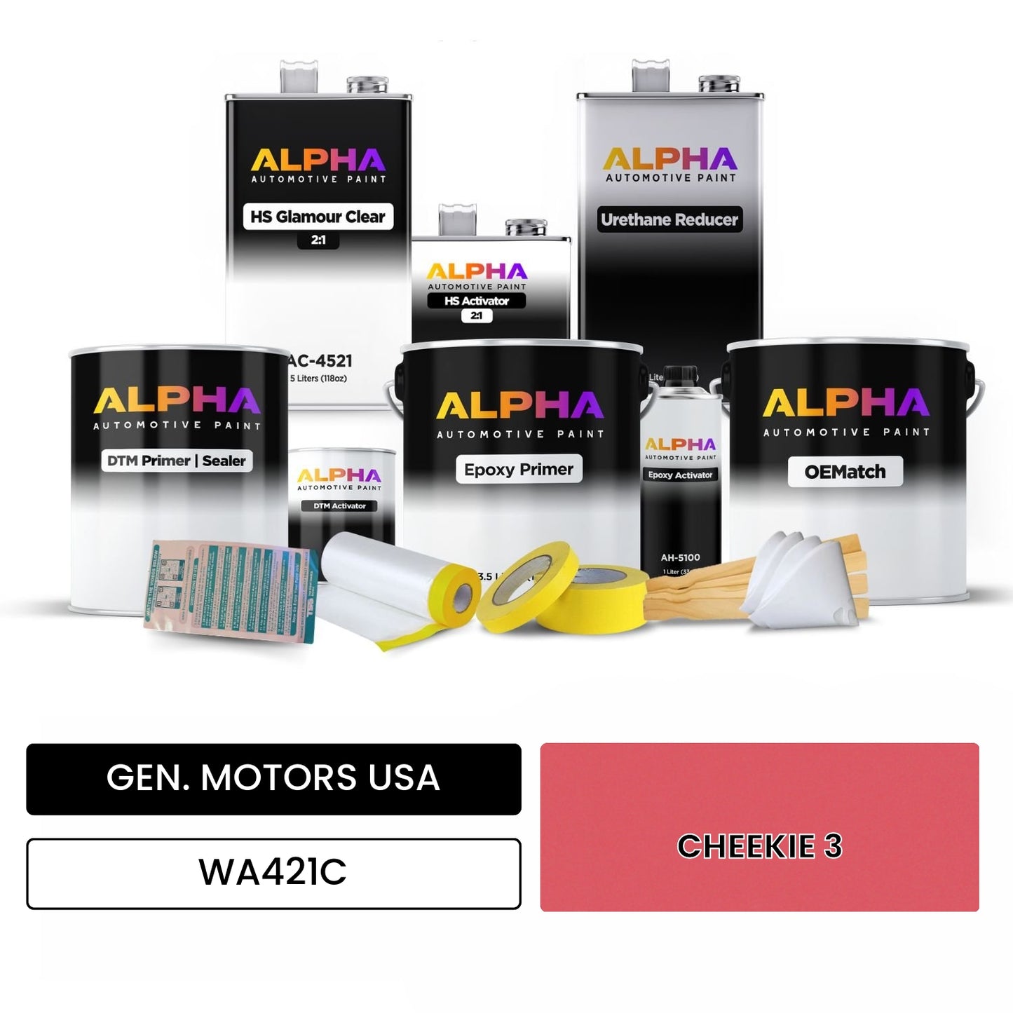 GEN. MOTORS USA CHEEKIE 3 WA421C OEMatch Vehicle Paint Kit