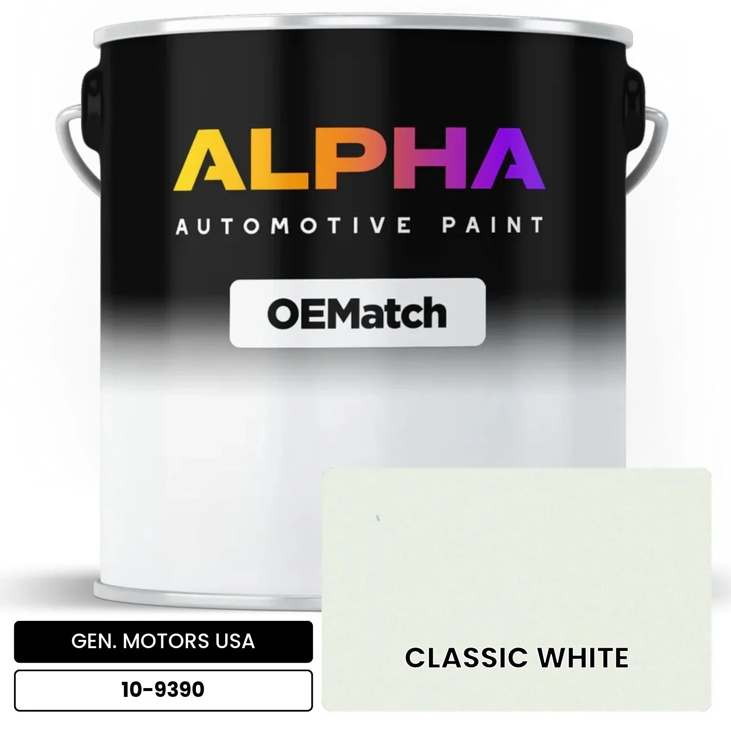 GEN. MOTORS USA CLASSIC WHITE 10-9390 OEMatch Basecoat