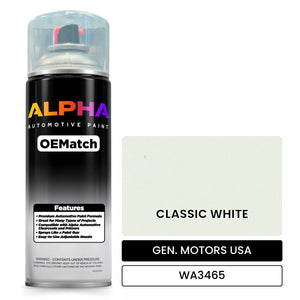 GEN. MOTORS USA CLASSIC WHITE WA3465 | OEMatch Automotive Spraycan