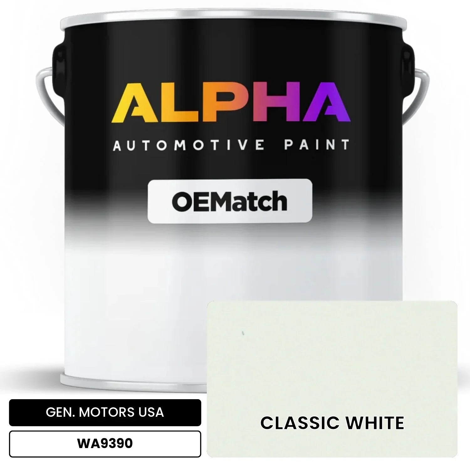 GEN. MOTORS USA CLASSIC WHITE WA9390 OEMatch Basecoat
