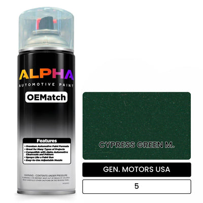 GEN. MOTORS USA CYPRESS GREEN M. 5 | OEMatch Automotive Spraycan