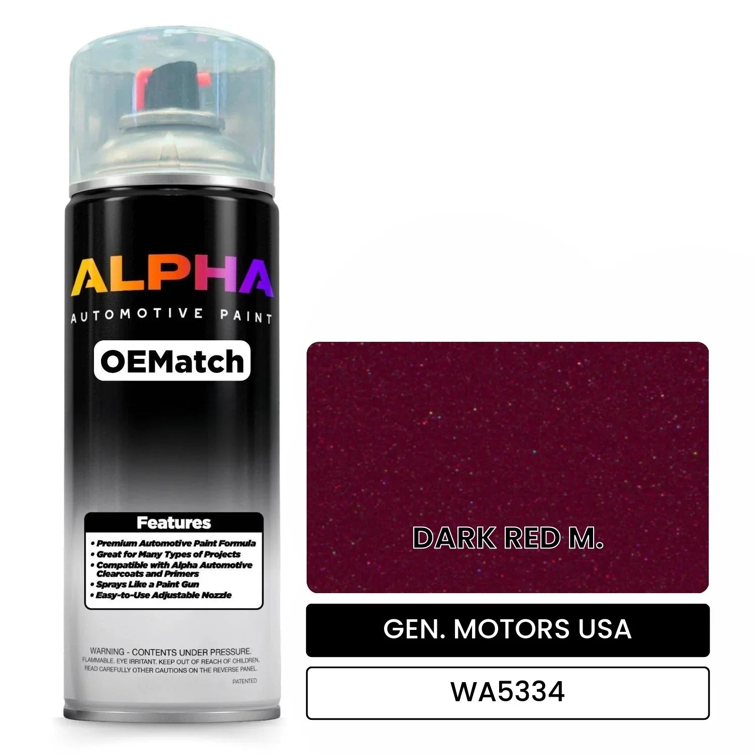 GEN. MOTORS USA DARK RED M. WA5334 OEMatch Spraycan
