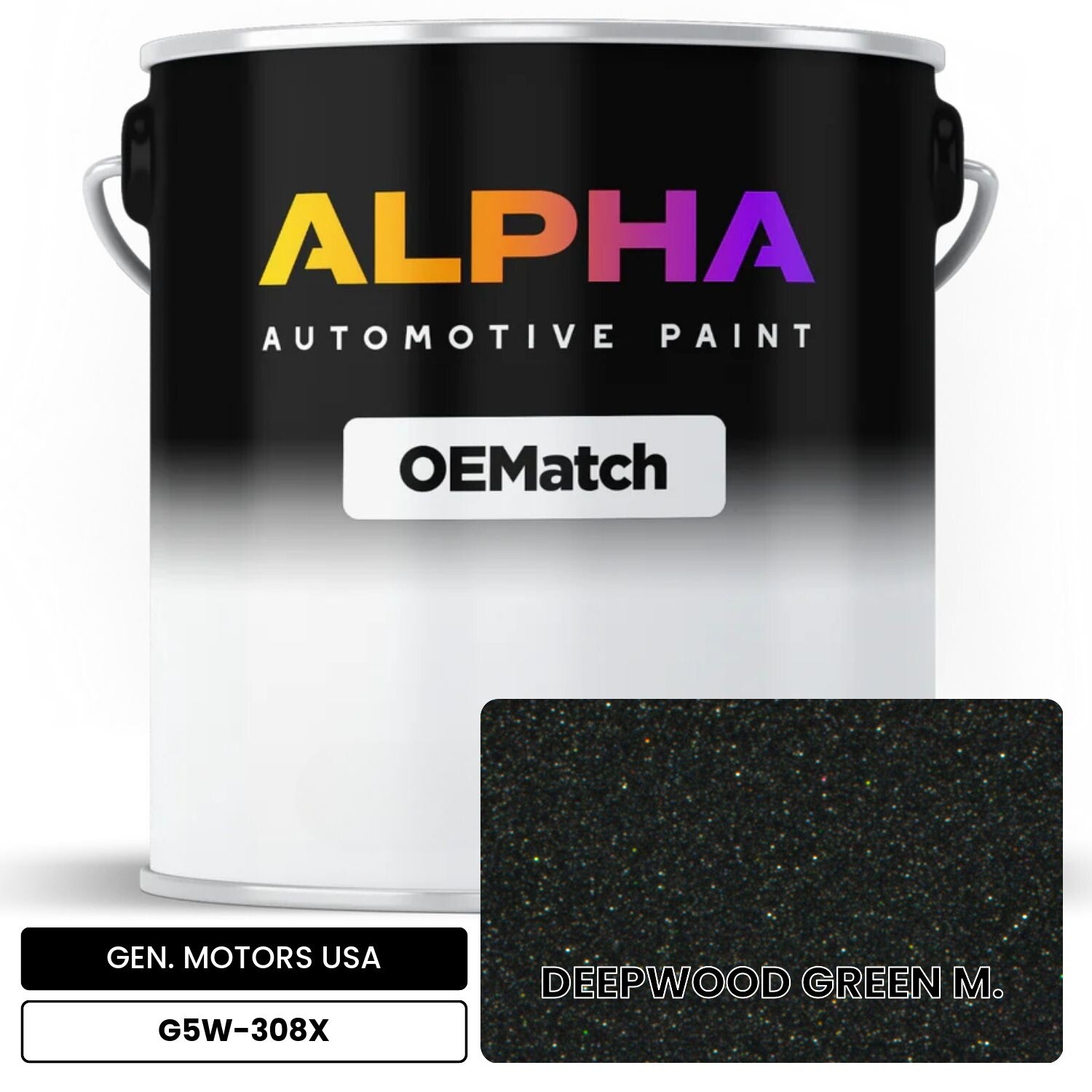 GEN. MOTORS USA DEEPWOOD GREEN M. G5W-308X OEMatch Basecoat