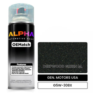 HUMMER DEEPWOOD GREEN M. G5W-308X | OEMatch Automotive Spraycan