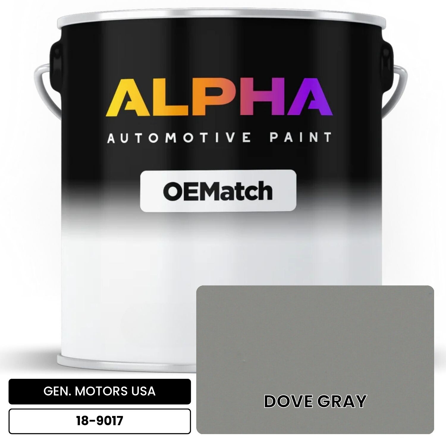 GEN. MOTORS USA DOVE GRAY 18-9017 OEMatch Basecoat
