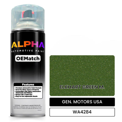 GEN. MOTORS USA ELKHART GREEN M. WA4284 | OEMatch Automotive Spraycan