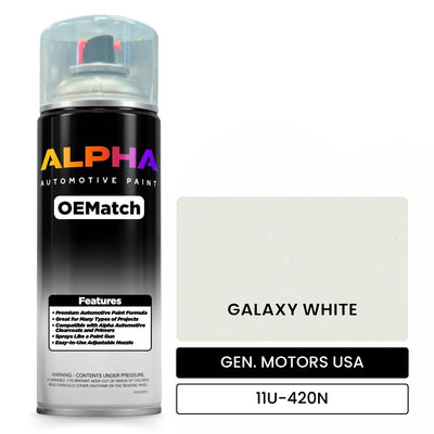 GEN. MOTORS USA GALAXY WHITE 11U-420N | OEMatch Automotive Spraycan