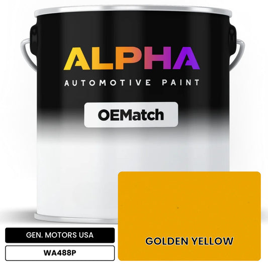 GEN. MOTORS USA GOLDEN YELLOW WA488P OEMatch Basecoat