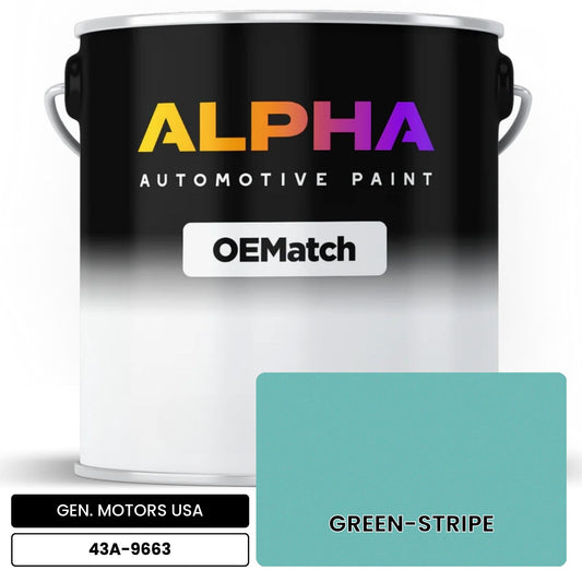 GEN. MOTORS USA GREEN-STRIPE 43A-9663 OEMatch Basecoat