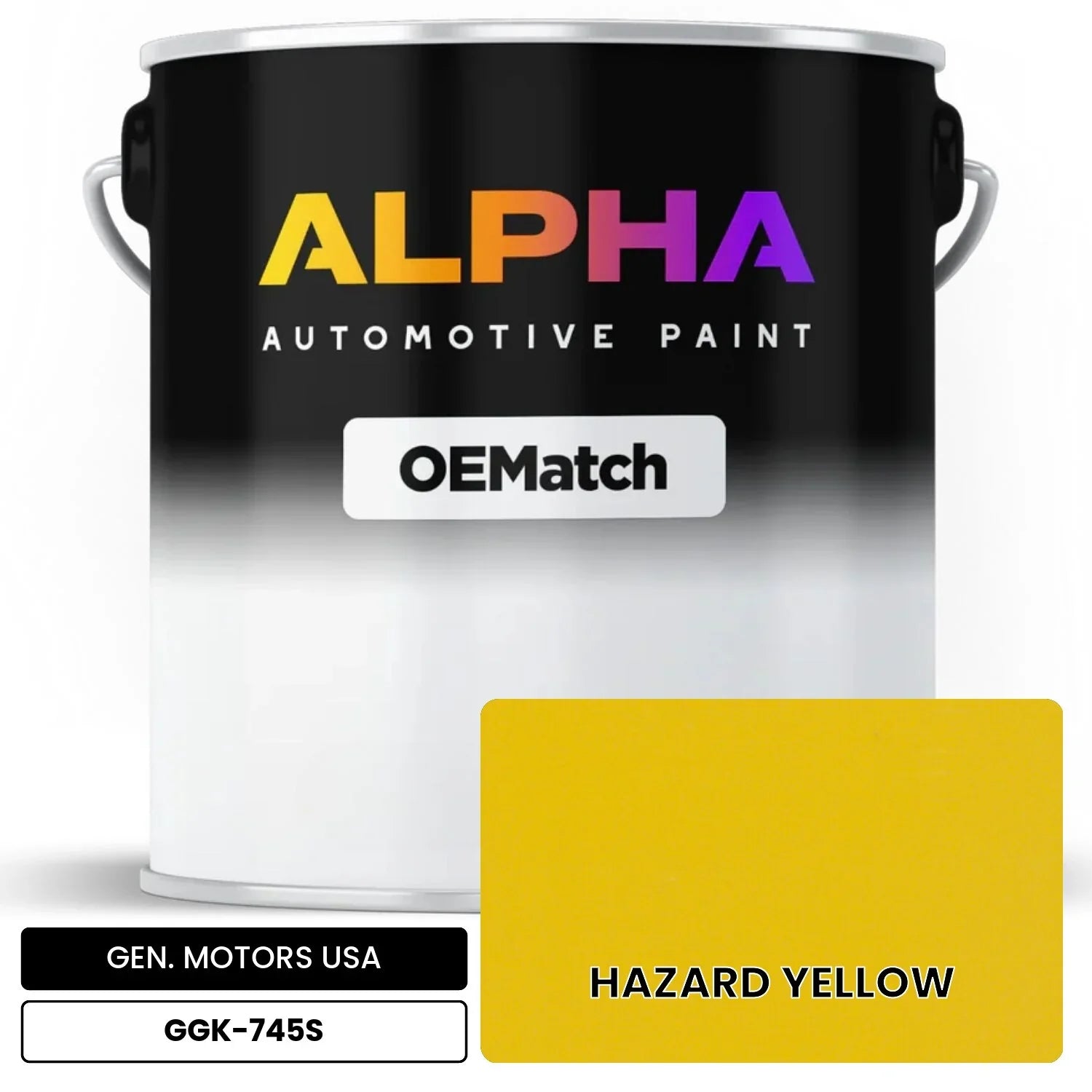 GEN. MOTORS USA HAZARD YELLOW GGK-745S OEMatch Basecoat
