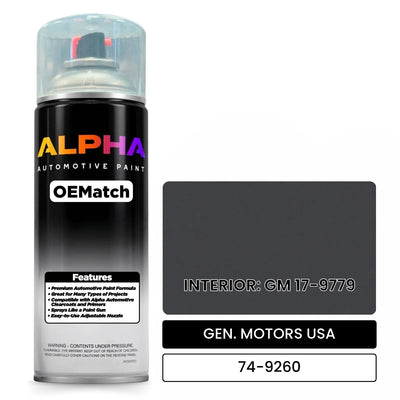 GEN. MOTORS USA INTERIOR: GM 17-9779 74-9260 | OEMatch Automotive Spraycan