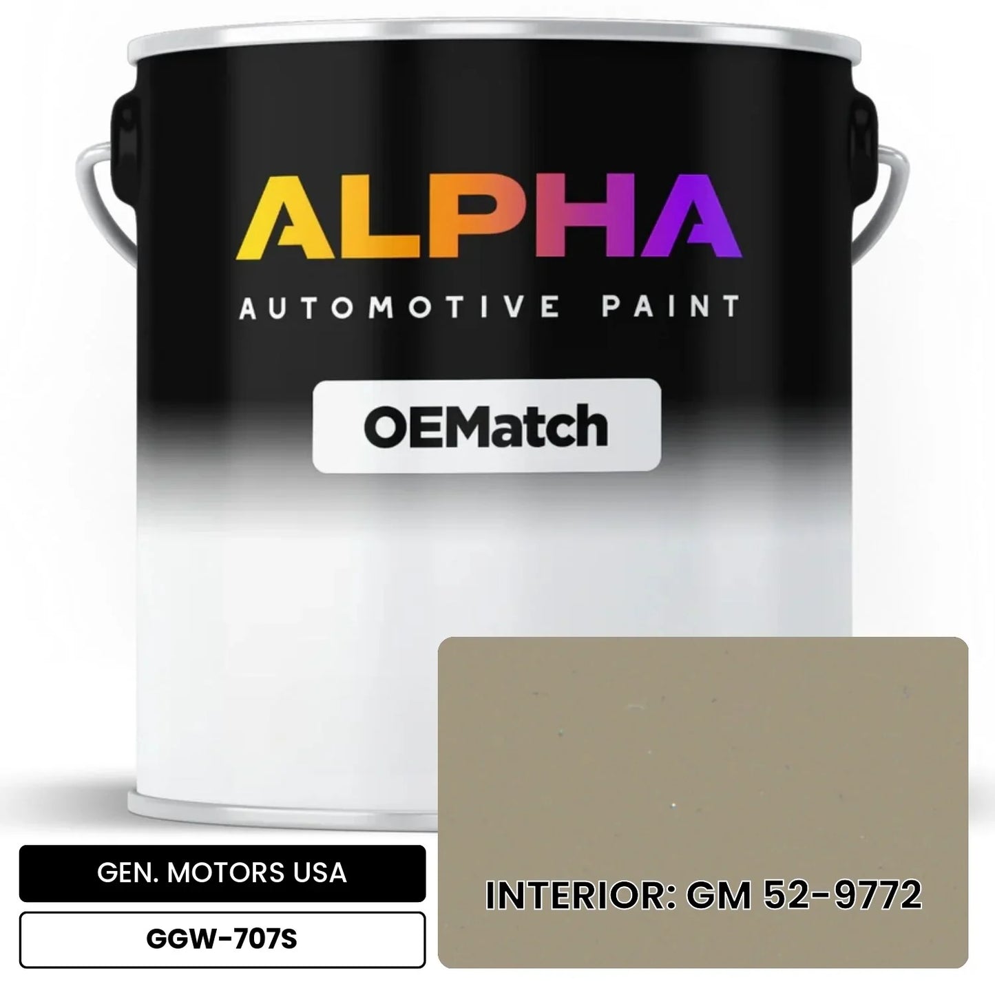 GEN. MOTORS USA INTERIOR: GM 52-9772 GGW-707S OEMatch Basecoat