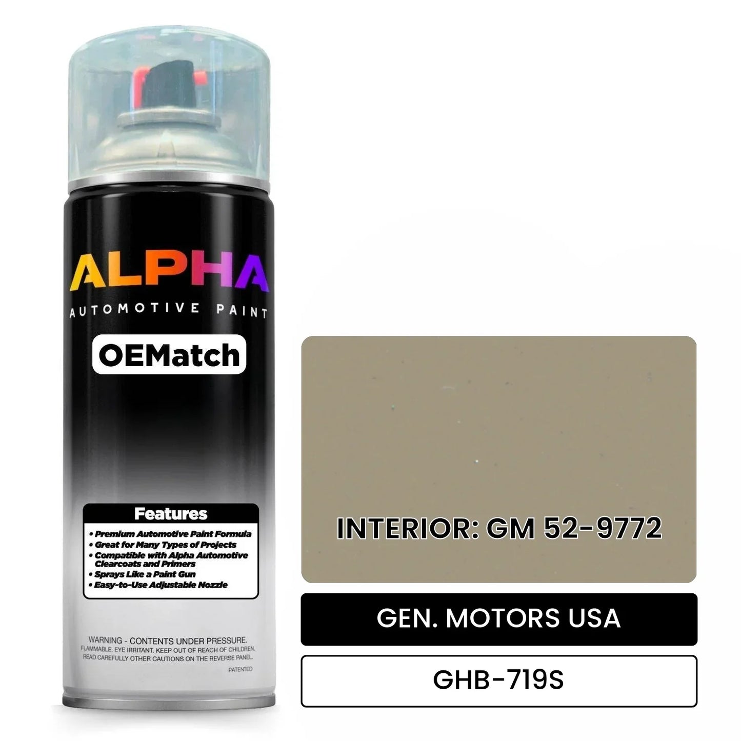 GEN. MOTORS USA INTERIOR: GM 52-9772 GHB-719S OEMatch Spraycan