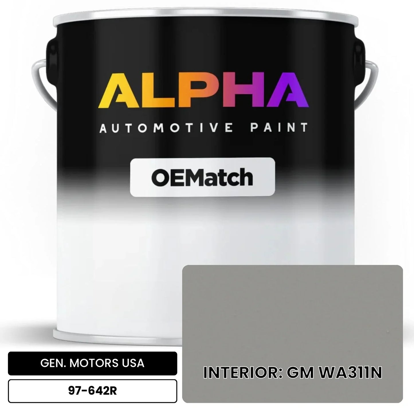 GEN. MOTORS USA INTERIOR: GM WA311N 97-642R OEMatch Basecoat