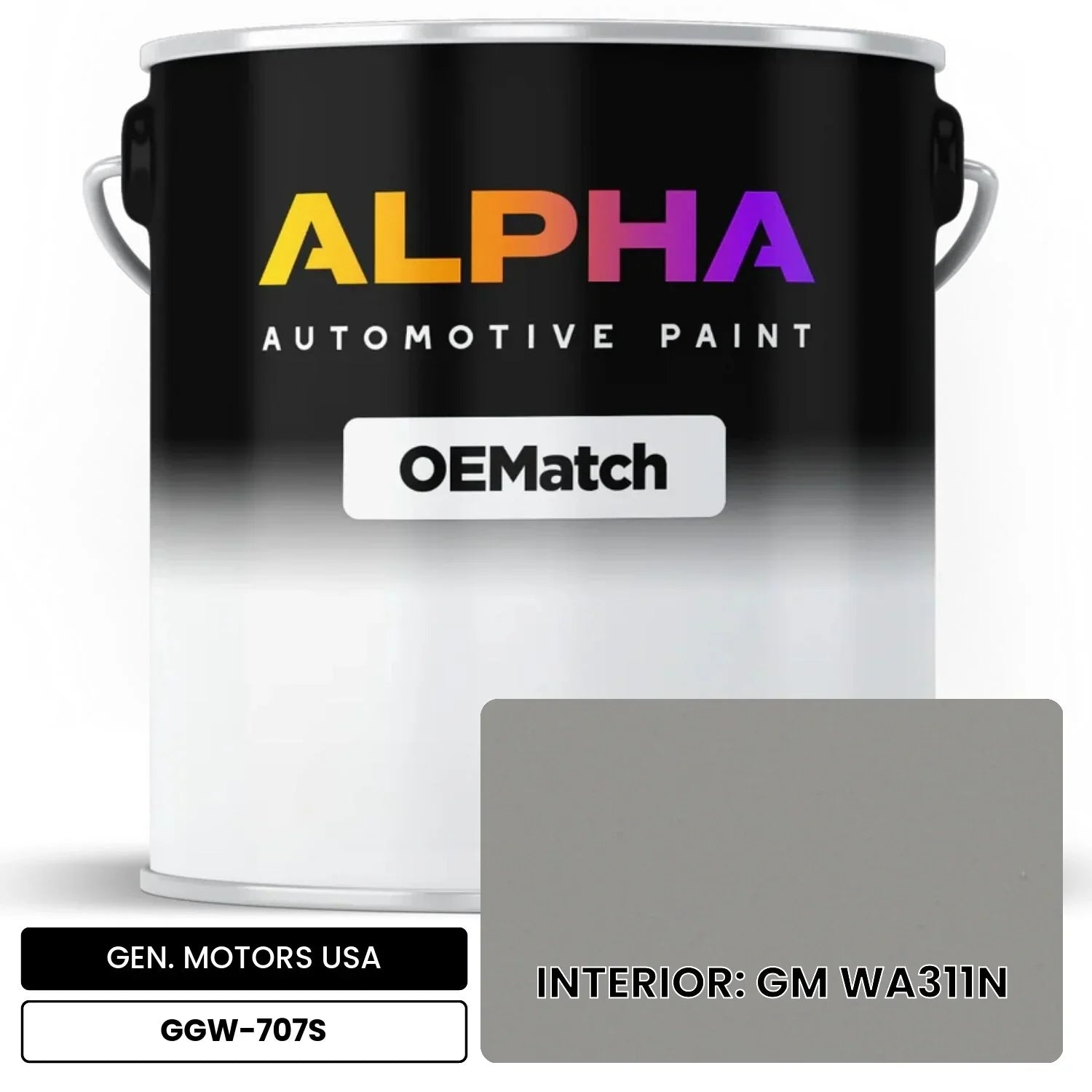 GEN. MOTORS USA INTERIOR: GM WA311N GGW-707S OEMatch Basecoat