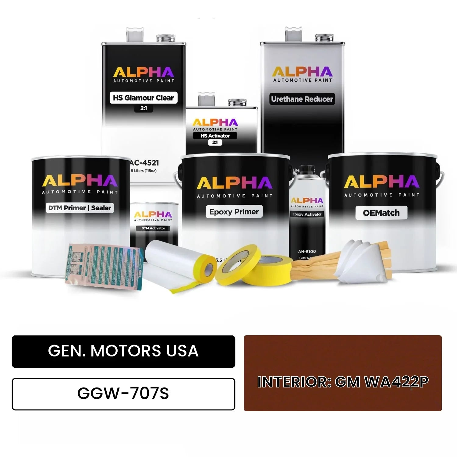 GEN. MOTORS USA INTERIOR: GM WA422P GGW-707S OEMatch Vehicle Paint Kit