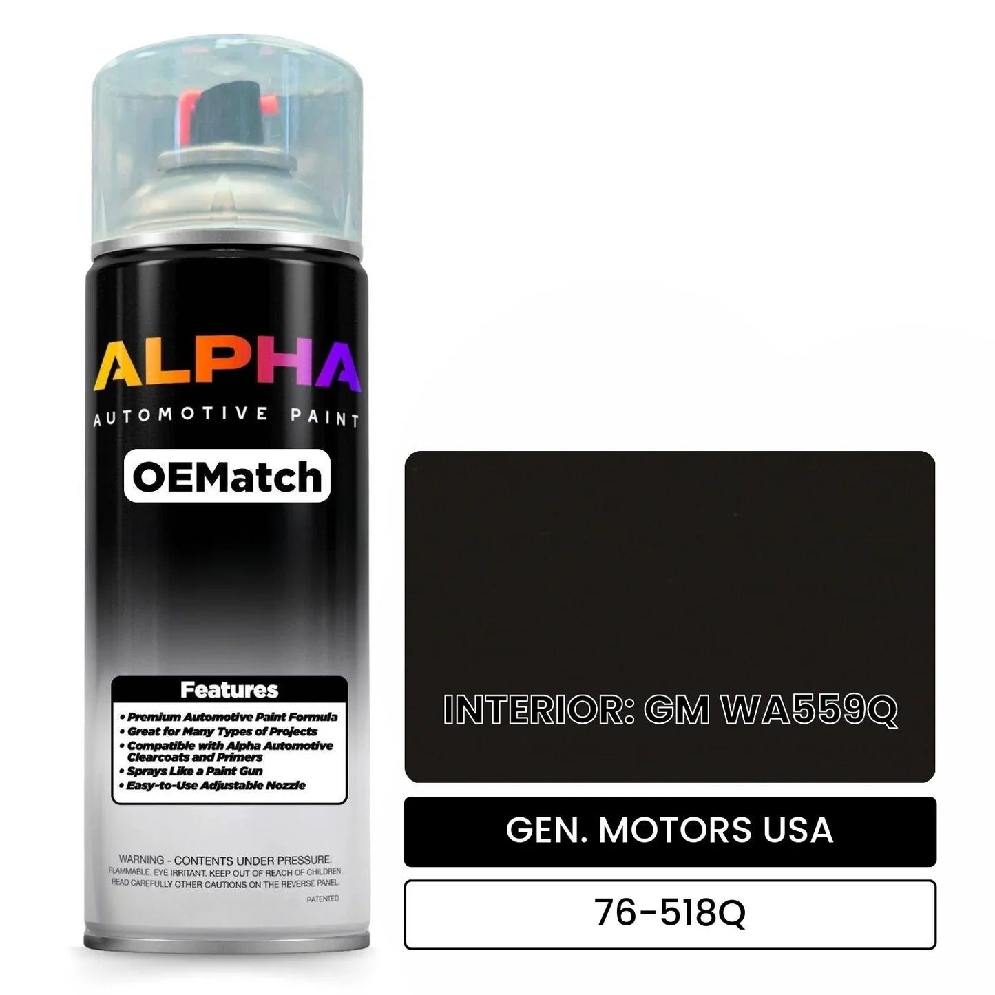 GEN. MOTORS USA INTERIOR: GM WA559Q 76-518Q OEMatch Spraycan