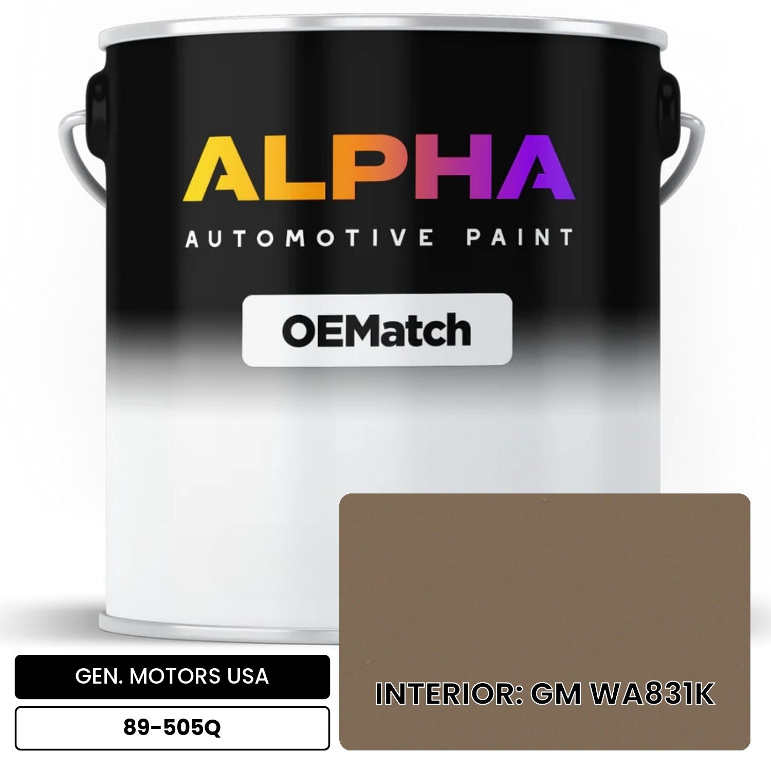 GEN. MOTORS USA INTERIOR: GM WA831K 89-505Q OEMatch Basecoat