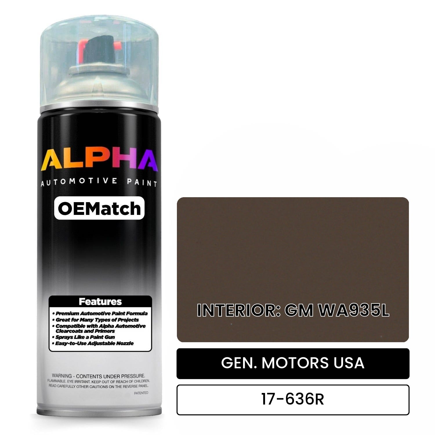 GEN. MOTORS USA INTERIOR: GM WA935L 17-636R OEMatch Spraycan