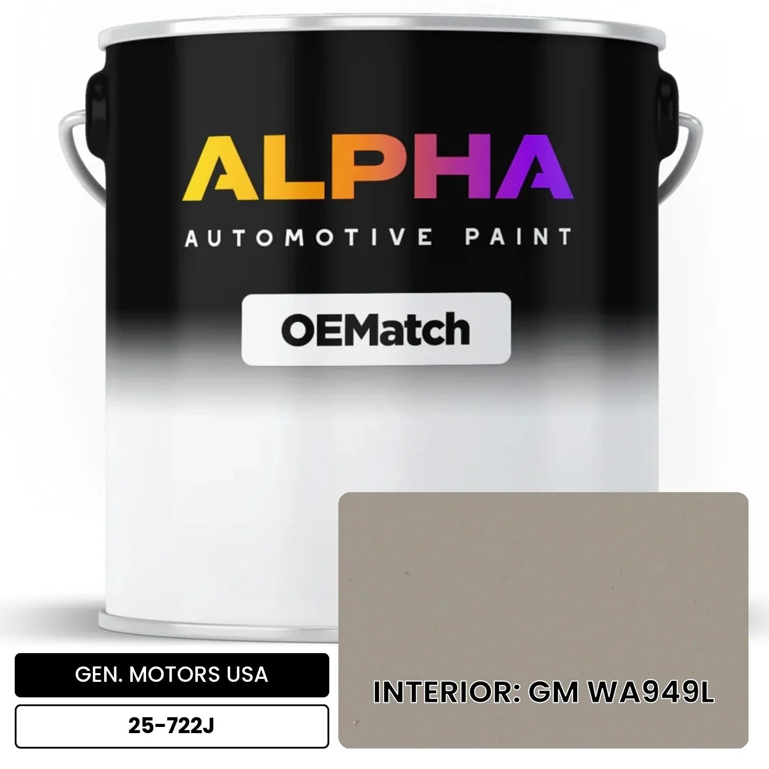 GEN. MOTORS USA INTERIOR: GM WA949L 25-722J OEMatch Basecoat