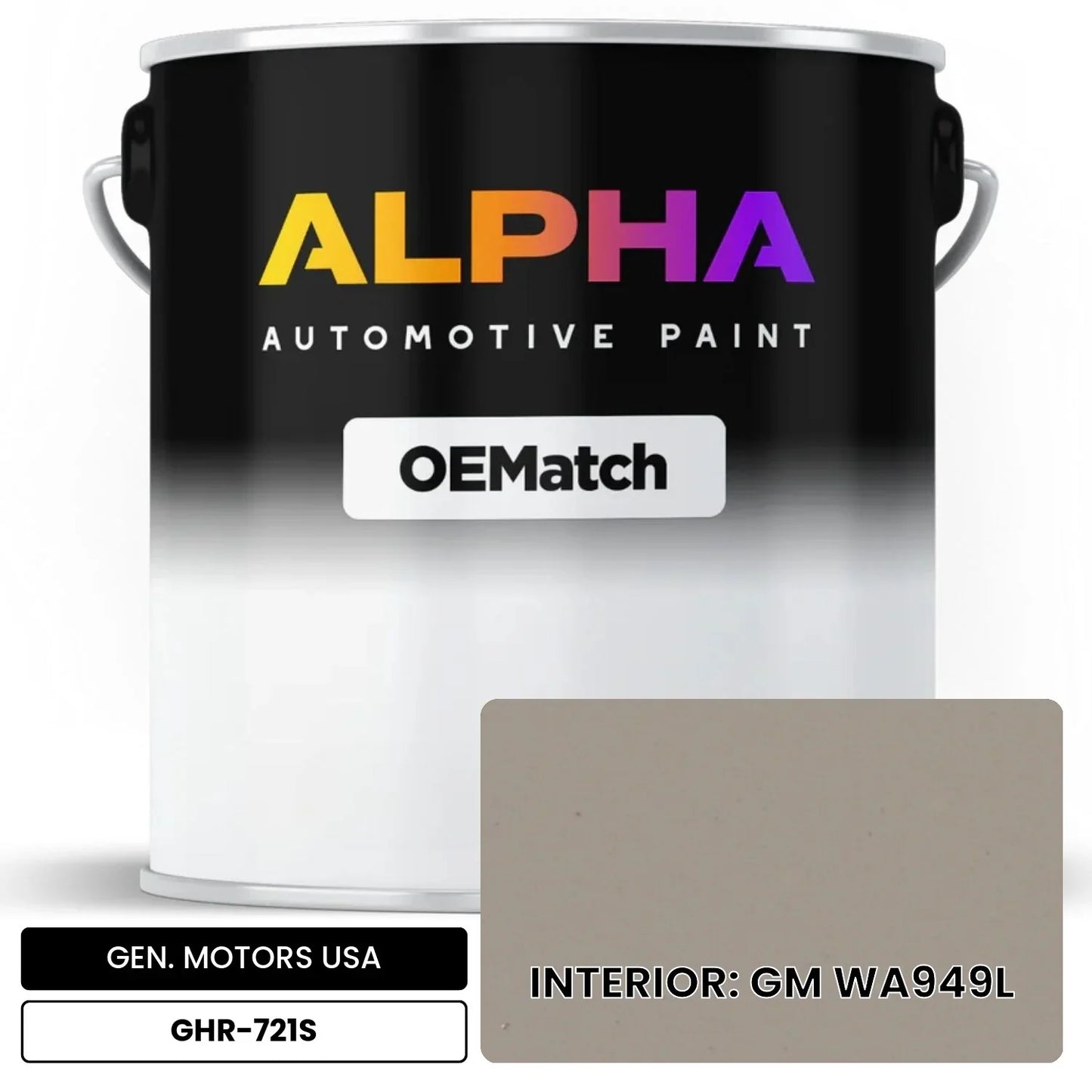GEN. MOTORS USA INTERIOR: GM WA949L GHR-721S OEMatch Basecoat
