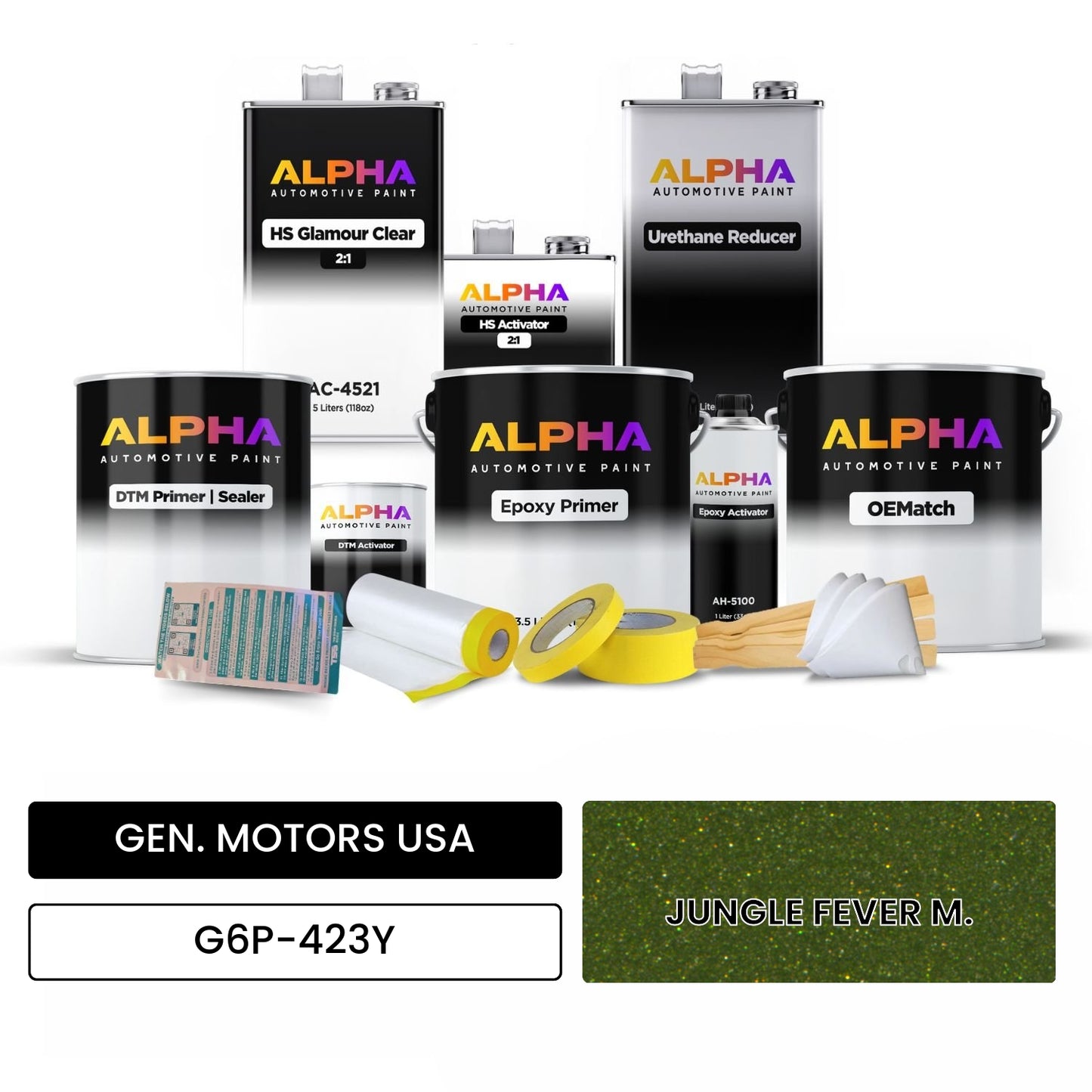 GEN. MOTORS USA JUNGLE FEVER M. G6P-423Y OEMatch Vehicle Paint Kit