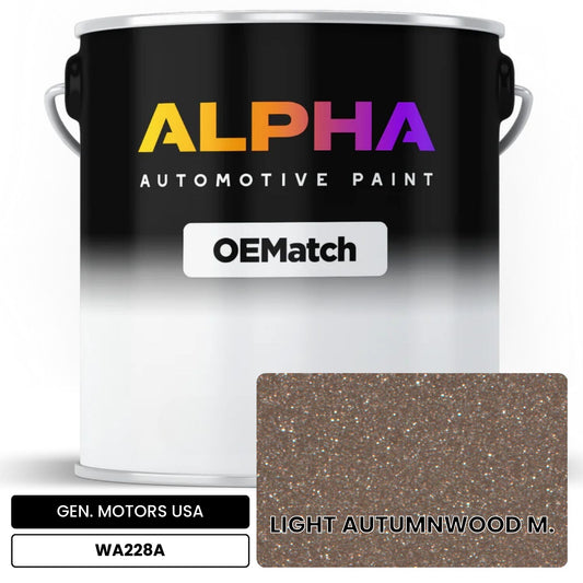 GEN. MOTORS USA LIGHT AUTUMNWOOD M. WA228A OEMatch Basecoat