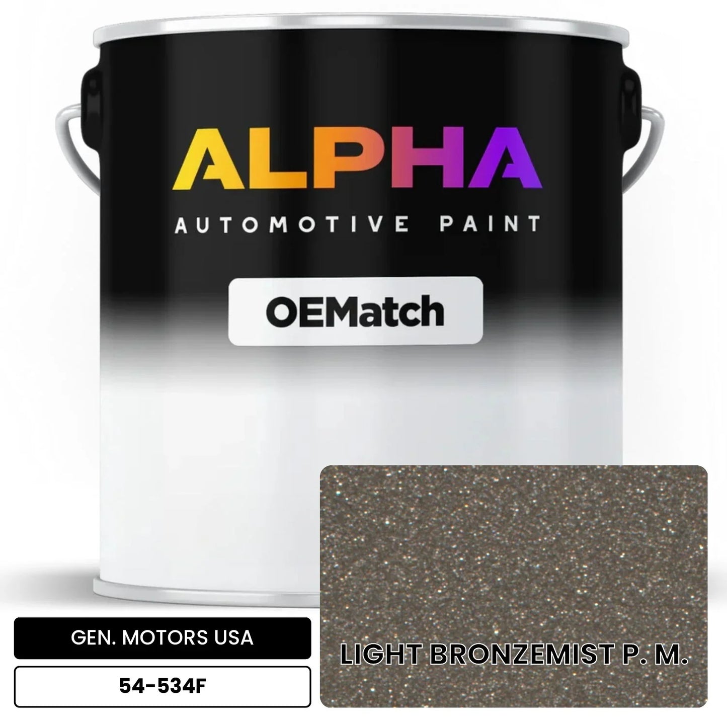 GEN. MOTORS USA LIGHT BRONZEMIST P. M. 54-534F OEMatch Basecoat