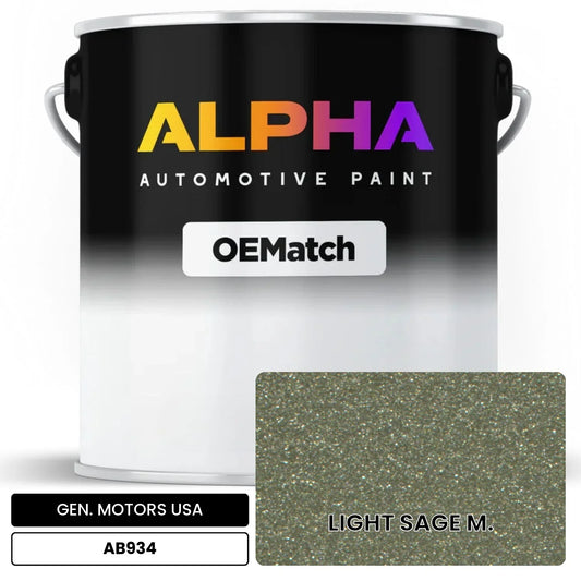 GEN. MOTORS USA LIGHT SAGE M. AB934 OEMatch Basecoat