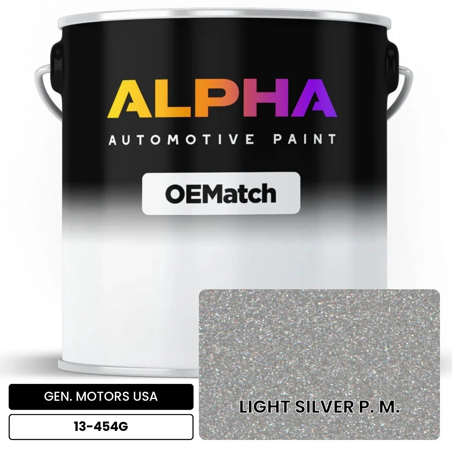 GEN. MOTORS USA LIGHT SILVER P. M. 13-454G OEMatch Basecoat