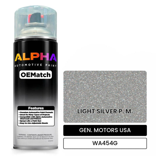 GEN. MOTORS USA LIGHT SILVER P. M. WA454G OEMatch Spraycan