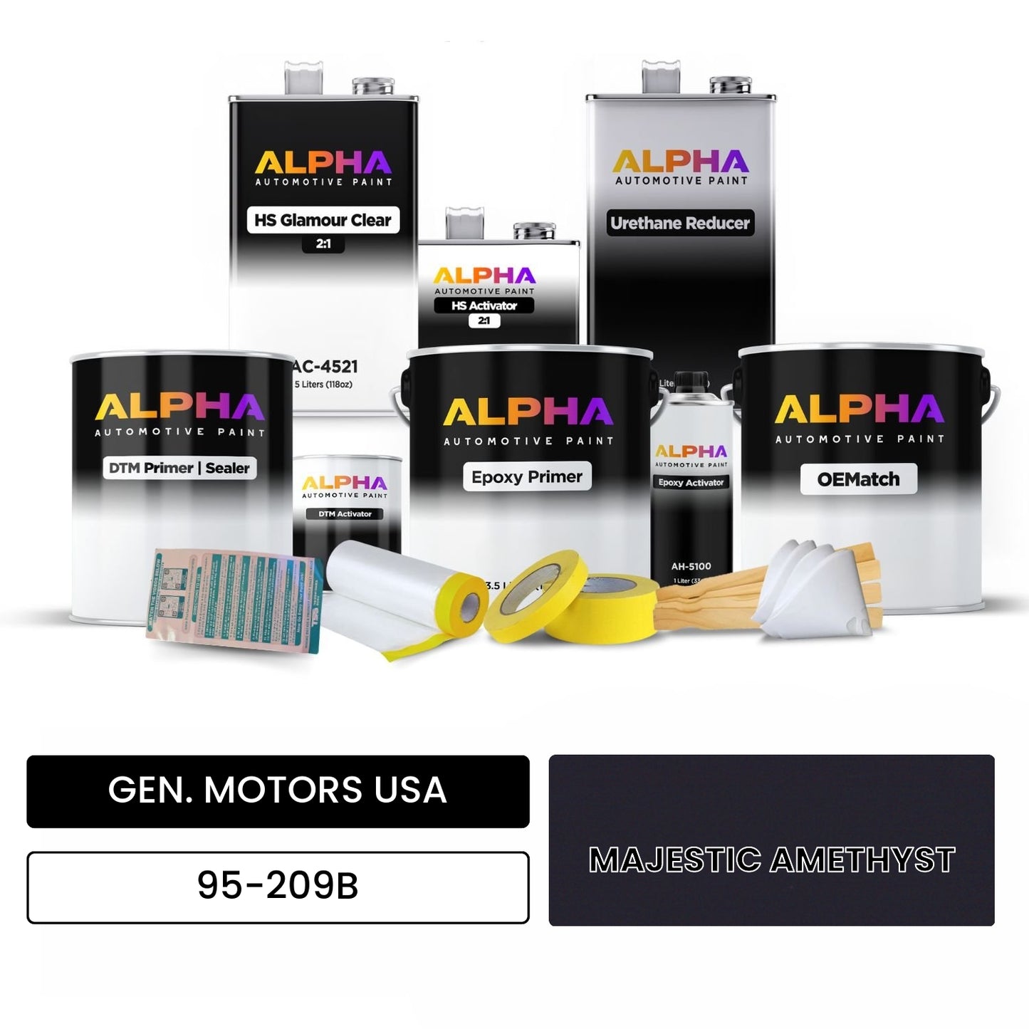 GEN. MOTORS USA MAJESTIC AMETHYST 95-209B OEMatch Vehicle Paint Kit